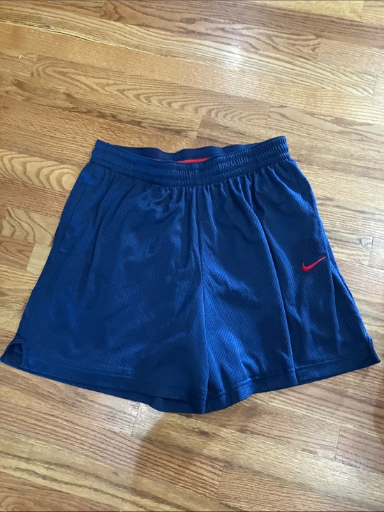 Nike Other - Nike Mens Navy Blue Mesh Athletic Shorts with Red Swoosh Sz XL EUC